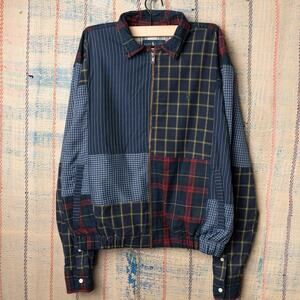 Custom upcycled polo harrington jacket